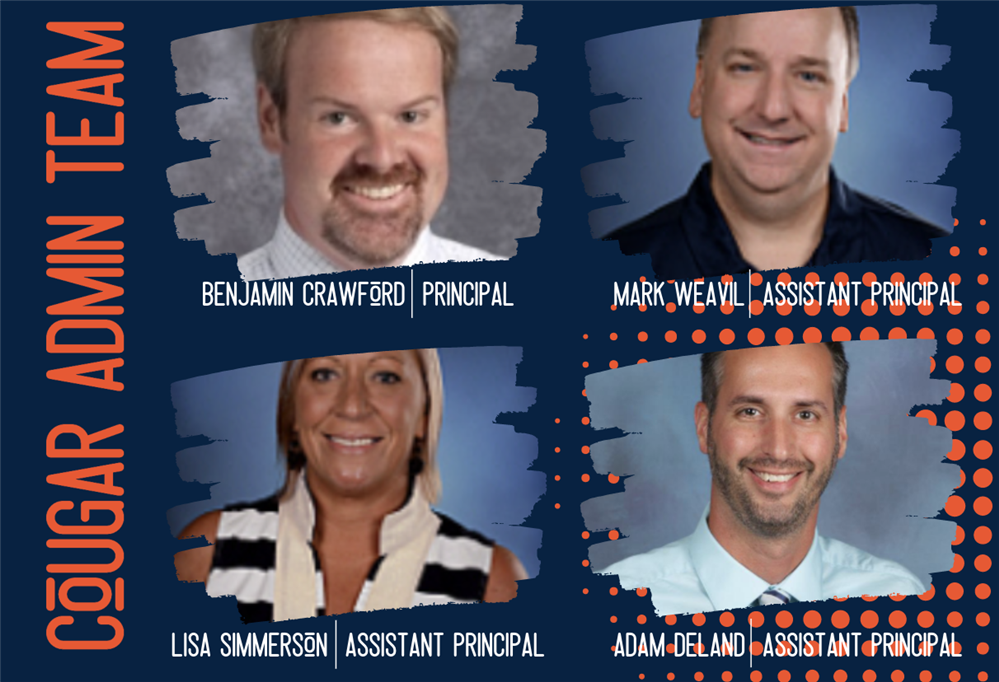 JCHS Administrative Team: Ben Crawford, Mark Weavil, Lisa Simmerson, Adam DeLand